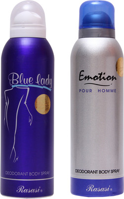 Rasasi Emotion Men::Blue Lady Combo Set(Set of 2)