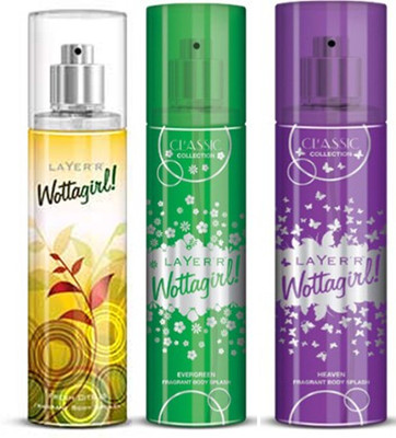 Layer'r Wottagirl (Set Of 3) Evergreen,Citrus,Heaven Deo Pack For Women Combo Set(Set of 3)
Layer'r Wottagirl (Set Of 3) Evergreen,Citrus,Heaven Deo Pack For Women Combo Set(Set of 3)