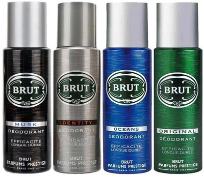 Brut Deo Musk, Identity, Oceans & Original 200ml Combo Set(Set of 4)