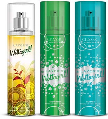 Layer'r Wottagirl (Set Of 3) Evergreen,Citrus,Fantsy Deo Pack For Women Combo Set(Set of 3)
Layer'r Wottagirl (Set Of 3) Evergreen,Citrus,Fantsy Deo Pack For Women Combo Set(Set of 3)