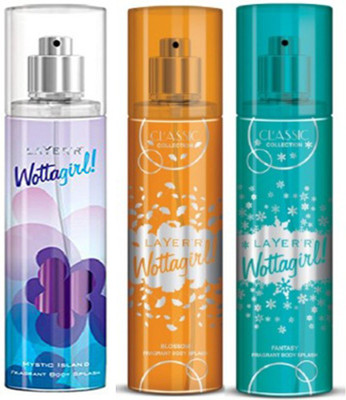 Layer'r Wottagirl (Set Of 3) Mystic Island,Fantsy,Blossom Deo Pack For Women Combo Set(Set of 3)
Layer'r Wottagirl (Set Of 3) Mystic Island,Fantsy,Blossom Deo Pack For Women Combo Set(Set of 3)