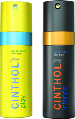 Cinthol Deo Spray - Play + Intense Combo Set(Set of 2)