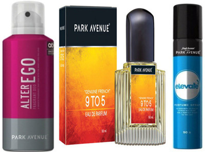 Park avenue 9 to 5 EDP ,Alter Ego,Elevate Deodorant Spray Combo Set(Set of 3)