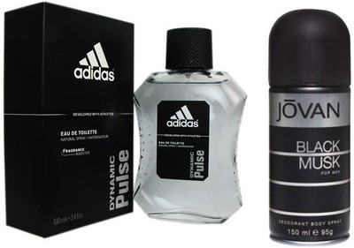 Adidas Live It Combo's In EDT Dynamic Pulse & Jovan Black Musk Combo Set(Set of 2)
Adidas Live It Combo's In EDT Dynamic Pulse & Jovan Black Musk Combo Set(Set of 2)