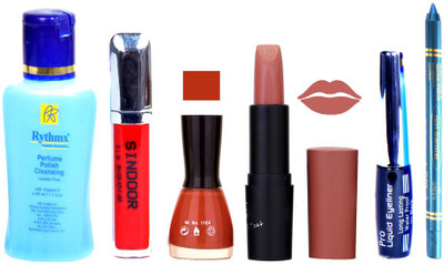 Rythmx Remover, OTG Lipstick, Sindoor, Nail Polish,EyeLiner, Remover,Turqoise Blue Kajal, Makeup kit Combo 10027(Set of 6)
Rythmx Remover, OTG Lipstick, Sindoor, Nail Polish,EyeLiner, Remover,Turqoise Blue Kajal, Makeup kit Combo 10027(Set of 6)