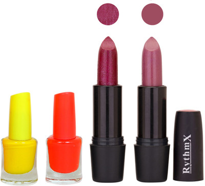 Rythmx FB RYTH BLK LIPSTICKS AND NAIL POLISH IMPORTANT COMBO 036(Set of 4)