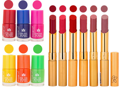 Aroma Care Makeup Women Nail Polish and Exclusive Long Lasting Lipstick Set 24(Set of 12)
Aroma Care Makeup Women Nail Polish and Exclusive Long Lasting Lipstick Set 24(Set of 12)