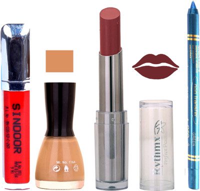 Rythmx Lipstick Sindoor,Nail Polish,Turquois Blue Kajal Makeup Pack Combo 556(Set of 4)
Rythmx Lipstick Sindoor,Nail Polish,Turquois Blue Kajal Makeup Pack Combo 556(Set of 4)