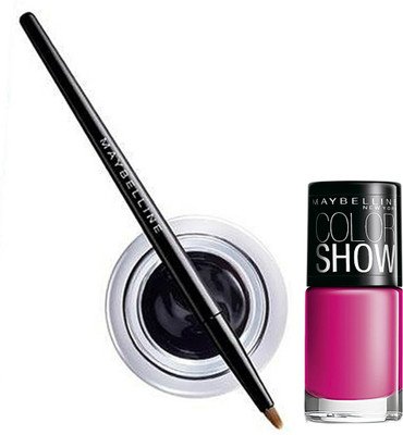Maybelline Lasting Drama Gel Eye Liner and Color Show Combo 1(Set of 2)