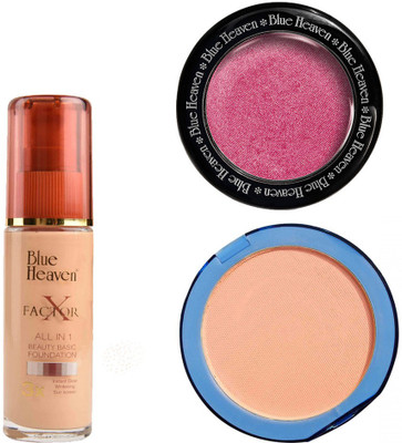 Blue Heaven X Factor Foundation (Blush), Silk On Face Compact (Blush) & Diamond Blush on 506(Set of 3)
Blue Heaven X Factor Foundation (Blush), Silk On Face Compact (Blush) & Diamond Blush on 506(Set of 3)