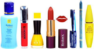 Rythmx Lipstick ,Polish Remover, Sindoor, Nail Polish,EyeLiner,Turqoise Blue Kajal, Mascara, Makeup kit Combo 14003(Set of 7)
Rythmx Lipstick ,Polish Remover, Sindoor, Nail Polish,EyeLiner,Turqoise Blue Kajal, Mascara, Makeup kit Combo 14003(Set of 7)