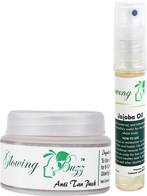 Glowing Buzz Combo of Natural Anti Tan Pack for Face, Dark Under Arms and Hands and WheatGerm Essential Oil(Set of 2)
Glowing Buzz Combo of Natural Anti Tan Pack for Face, Dark Under Arms and Hands and WheatGerm Essential Oil(Set of 2)