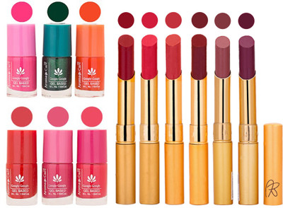 Aroma Care Perfect Combo of Nail Polish and Rythm Lipstick Popular Shades in Wholesale Rate 2332017014(Set of)
Aroma Care Perfect Combo of Nail Polish and Rythm Lipstick Popular Shades in Wholesale Rate 2332017014(Set of)