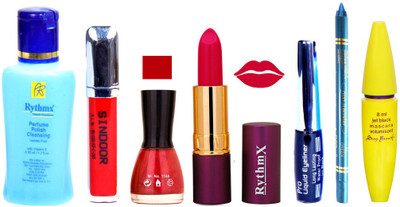 Rythmx Lipstick ,Polish Remover, Sindoor, Nail Polish,EyeLiner,Turqoise Blue Kajal, Mascara, Makeup kit Combo 14043(Set of 7)
Rythmx Lipstick ,Polish Remover, Sindoor, Nail Polish,EyeLiner,Turqoise Blue Kajal, Mascara, Makeup kit Combo 14043(Set of 7)
