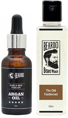 Beardo Argan oil 30ml and Old Fashioned Wash 100ml(Set of 2)