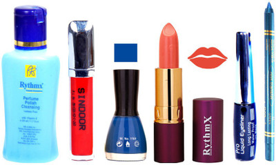 Rythmx Purple Lipstick ,Polish Remover, Sindoor, Nail Polish,EyeLiner, Remover,Turqoise Blue Kajal, Makeup kit Combo 12005(Set of 6)
Rythmx Purple Lipstick ,Polish Remover, Sindoor, Nail Polish,EyeLiner, Remover,Turqoise Blue Kajal, Makeup kit Combo 12005(Set of 6)