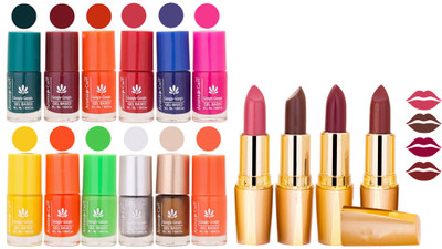 Aroma Care All About Nail 12 Piece Color Nail Lacquer Combo Set + 4 Rythm Creamy Matte Lipstick Combo 101(Set of 16)
Aroma Care All About Nail 12 Piece Color Nail Lacquer Combo Set + 4 Rythm Creamy Matte Lipstick Combo 101(Set of 16)