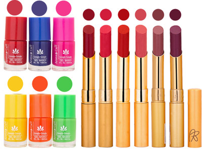 Aroma Care Makeup Women Nail Polish and Exclusive Long Lasting Lipstick Set 06(Set of 12)
Aroma Care Makeup Women Nail Polish and Exclusive Long Lasting Lipstick Set 06(Set of 12)