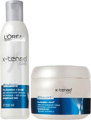 L'Oreal Paris L'real X-TENSO SHAMPOO(230ml)+COND(196ml)(Set of 2)