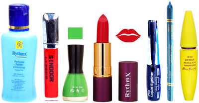 Rythmx Lipstick ,Polish Remover, Sindoor, Nail Polish,EyeLiner,Turqoise Blue Kajal, Mascara, Makeup kit Combo 14056(Set of 7)
Rythmx Lipstick ,Polish Remover, Sindoor, Nail Polish,EyeLiner,Turqoise Blue Kajal, Mascara, Makeup kit Combo 14056(Set of 7)
