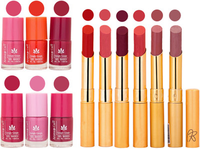 Aroma Care Quick Dry Nail Polish and Rythm Lipstick Combo 1803201930(Set of 12)
Aroma Care Quick Dry Nail Polish and Rythm Lipstick Combo 1803201930(Set of 12)