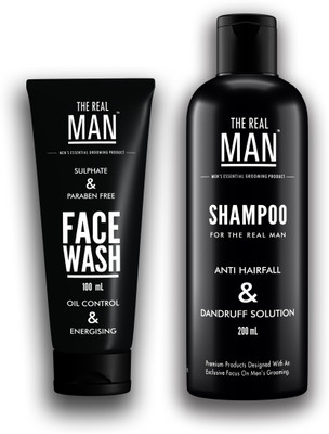 The Real Man Oil Control and Energising Face Wash (100ml) & Anti Hair Fall and Dandruff Solution Shampoo (200ml)(Set of 2)
The Real Man Oil Control and Energising Face Wash (100ml) & Anti Hair Fall and Dandruff Solution Shampoo (200ml)(Set of 2)