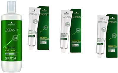 Schwarzkopf Essentity Amonia Free Permanent Hair Color No 6-55 Dark Blonde Gold Extra With Oil Developer 5.5 % 18 Vol(Set of 4)
Schwarzkopf Essentity Amonia Free Permanent Hair Color No 6-55 Dark Blonde Gold Extra With Oil Developer 5.5 % 18 Vol(Set of 4)