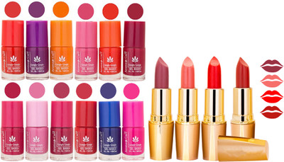 Aroma Care 12 Piece Vibrant Color Nail Polish Combo Set With 4 Rythm Creamy Matte Lipstick Combo 51(Set of 16)
Aroma Care 12 Piece Vibrant Color Nail Polish Combo Set With 4 Rythm Creamy Matte Lipstick Combo 51(Set of 16)