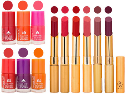 Aroma Care Nail Polish Set and Rythm Lipstick Sets ( Modern Shades) 1803201706(Set of 12)