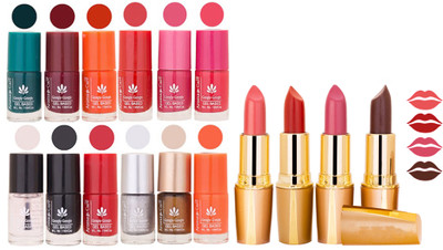 Aroma Care All About Nail 12 Piece Color Nail Lacquer Combo Set + 4 Rythm Creamy Matte Lipstick Combo 45(Set of 16)
Aroma Care All About Nail 12 Piece Color Nail Lacquer Combo Set + 4 Rythm Creamy Matte Lipstick Combo 45(Set of 16)