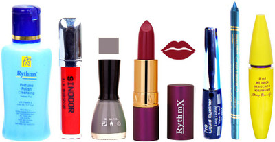 Rythmx Lipstick ,Polish Remover, Sindoor, Nail Polish,EyeLiner,Turqoise Blue Kajal, Mascara, Makeup kit Combo 14054(Set of 7)
Rythmx Lipstick ,Polish Remover, Sindoor, Nail Polish,EyeLiner,Turqoise Blue Kajal, Mascara, Makeup kit Combo 14054(Set of 7)