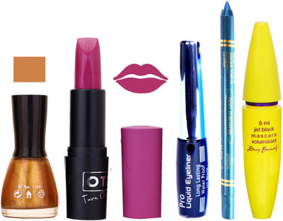 Rythmx Lipstick, Nail Polish, Eyeliner,Turqoise Blue Kajal Makeup Combo Kit 1284(Set of 5)
Rythmx Lipstick, Nail Polish, Eyeliner,Turqoise Blue Kajal Makeup Combo Kit 1284(Set of 5)