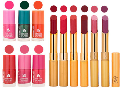 Aroma Care Perfect Combo of Nail Polish and Rythm Lipstick Popular Shades in Wholesale Rate 2332017015(Set of 12)
Aroma Care Perfect Combo of Nail Polish and Rythm Lipstick Popular Shades in Wholesale Rate 2332017015(Set of 12)