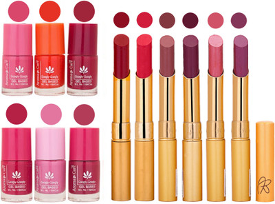 Aroma Care Quick Dry Nail Polish and Rythm Lipstick Combo 1803201904(Set of 12)
Aroma Care Quick Dry Nail Polish and Rythm Lipstick Combo 1803201904(Set of 12)