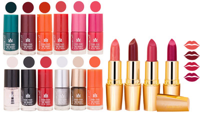 Aroma Care All About Nail 12 Piece Color Nail Lacquer Combo Set + 4 Rythm Creamy Matte Lipstick Combo 159(Set of 16)
Aroma Care All About Nail 12 Piece Color Nail Lacquer Combo Set + 4 Rythm Creamy Matte Lipstick Combo 159(Set of 16)