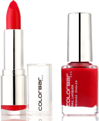 Colorbar Lipstick & Nail Polish(Set of 2)