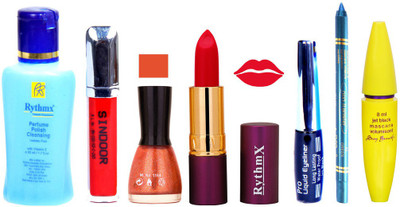 Rythmx Lipstick ,Polish Remover, Sindoor, Nail Polish,EyeLiner,Turqoise Blue Kajal, Mascara, Makeup kit Combo 14044(Set of 7)
Rythmx Lipstick ,Polish Remover, Sindoor, Nail Polish,EyeLiner,Turqoise Blue Kajal, Mascara, Makeup kit Combo 14044(Set of 7)