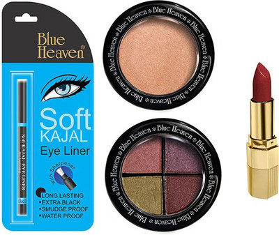 Blue Heaven Lipstick , Kajal Liner, Eye Magic Eye Shadow & Diamond Blush On(Set of 4)
Blue Heaven Lipstick , Kajal Liner, Eye Magic Eye Shadow & Diamond Blush On(Set of 4)