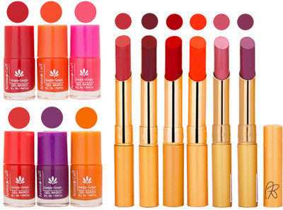 Aroma Care Nail Polish Set and Rythm Lipstick Sets ( Modern Shades) 1803201801(Set of 12)
Aroma Care Nail Polish Set and Rythm Lipstick Sets ( Modern Shades) 1803201801(Set of 12)