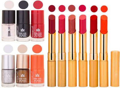 Aroma Care 6 Nail Polish Set Rythm 6 Pcs Lipstick 6 Awesome Color for Fashion Women 2332017031(Set of 12)
Aroma Care 6 Nail Polish Set Rythm 6 Pcs Lipstick 6 Awesome Color for Fashion Women 2332017031(Set of 12)
