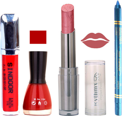 Rythmx Lipstick Sindoor,Nail Polish,Turquois Blue Kajal Makeup Pack Combo 602(Set of 4)
Rythmx Lipstick Sindoor,Nail Polish,Turquois Blue Kajal Makeup Pack Combo 602(Set of 4)
