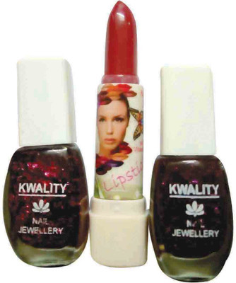 Kwality Makeup kit with Lipstick, Nail Paint-Aj(Set of 3)
