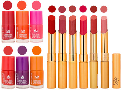 Aroma Care Nail Polish Set and Rythm Lipstick Sets ( Modern Shades) 1803201819(Set of 12)