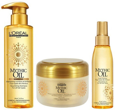L'Oreal Paris Professionnel Mythic Oil Nourishing Shampoo (250 ml), Masque (200 ml) and Rich Hair Oil 125ml(Set of 3)
L'Oreal Paris Professionnel Mythic Oil Nourishing Shampoo (250 ml), Masque (200 ml) and Rich Hair Oil 125ml(Set of 3)