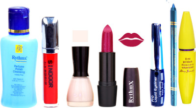 Rythmx Shimmer Mazanta Lipstick White Nail Polish Remover Eye Liner Sindoor Pro Non Transfer Turquoise Blue Kajal Maskara Color Bomb Kit 1801(Set of 7)
Rythmx Shimmer Mazanta Lipstick White Nail Polish Remover Eye Liner Sindoor Pro Non Transfer Turquoise Blue Kajal Maskara Color Bomb Kit 1801(Set of 7)