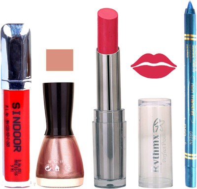 Rythmx Lipstick Sindoor,Nail Polish,Turquois Blue Kajal Makeup Pack Combo 582(Set of 4)
Rythmx Lipstick Sindoor,Nail Polish,Turquois Blue Kajal Makeup Pack Combo 582(Set of 4)