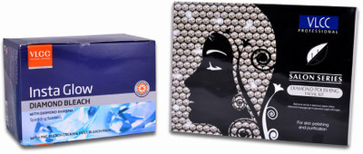 VLCC Diamond Polishing Facial Kit & Insta Glow Diamond Bleach(Set of 2)