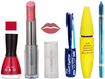 Rythmx Intense Matte Shimmer Light Shade Lipstick, Mauvish Mazanta Nail Polish,Black Eyeliner,Mascara, And Turquoise Blue Kajal 610(Set of 5)
Rythmx Intense Matte Shimmer Light Shade Lipstick, Mauvish Mazanta Nail Polish,Black Eyeliner,Mascara, And Turquoise Blue Kajal 610(Set of 5)