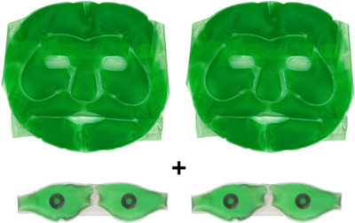 Lavelle Pharma 2 Aloe vera gel face and eye masks(Set of 4)