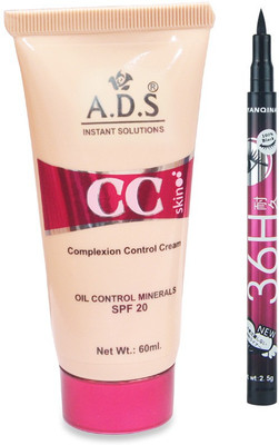 ADS CC Cream with Sketch Pen Eyeliner(Set of 2)